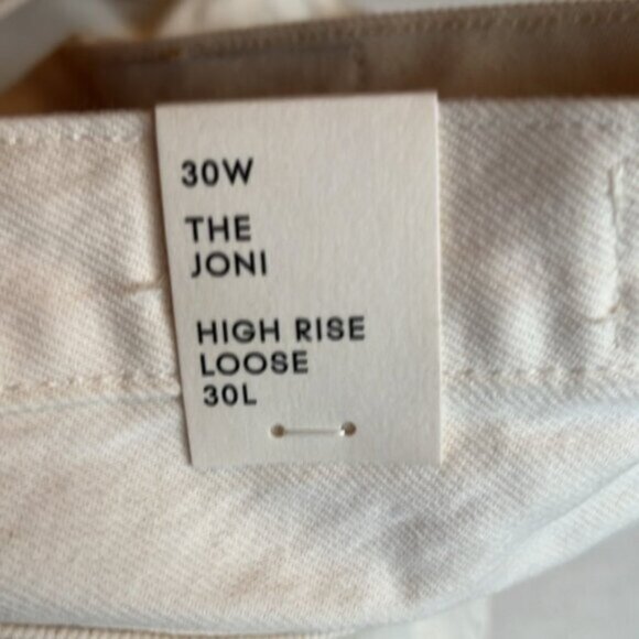 Aritzia   NEW Denim Forum The Joni High Rise Loose  High-waisted jeans Bone - Picture 10 of 13